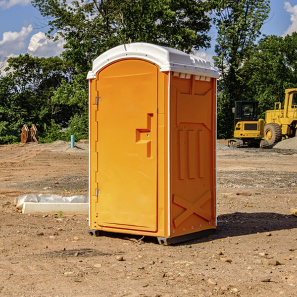 how often are the porta potties cleaned and serviced during a rental period in Tatman